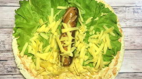 сосиски в лепешках