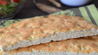 Тонкая фокачча на рикотте