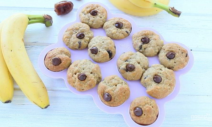 Рецепт банановых маффинов без сахара