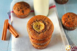 Банановые маффины с корицей