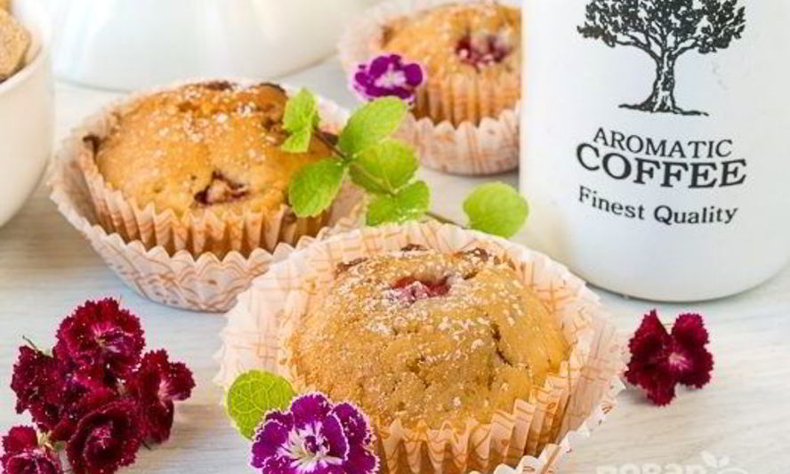 Рецепт клубничного маффина