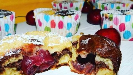 маффины дуэт с черешней