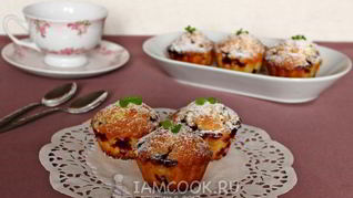 Маффины с черной смородиной