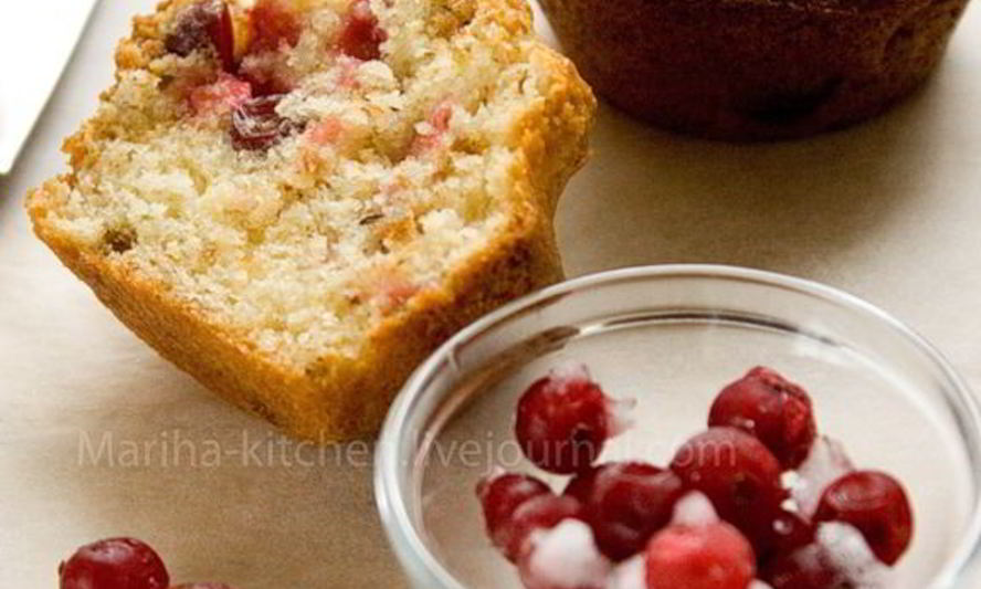 Рецепт маффинов с фундуком и клюквой