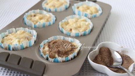 нежные маффины с яблоком и пеканом