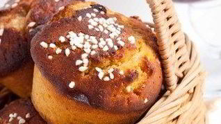 Постные вишневые маффины