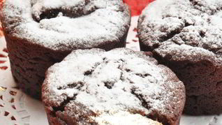 Шоколадные заварные маффины