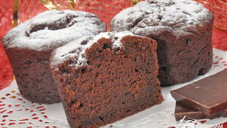 шоколадные заварные маффины