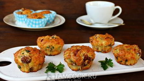 закусочные маффины с лисичками