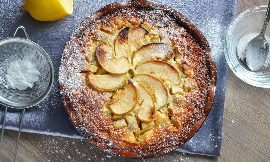 Рецепт манника с яблоками