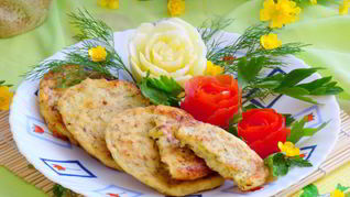 Кабачково-сырные оладьи