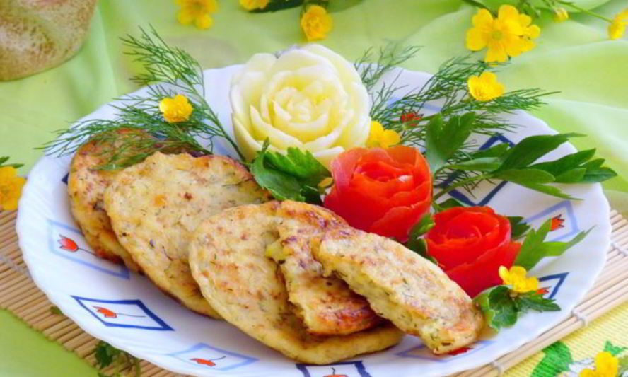 Рецепт кабачкова-сырных оладьи