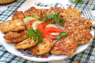 Кабачковые оладьи с индюшиным фаршем