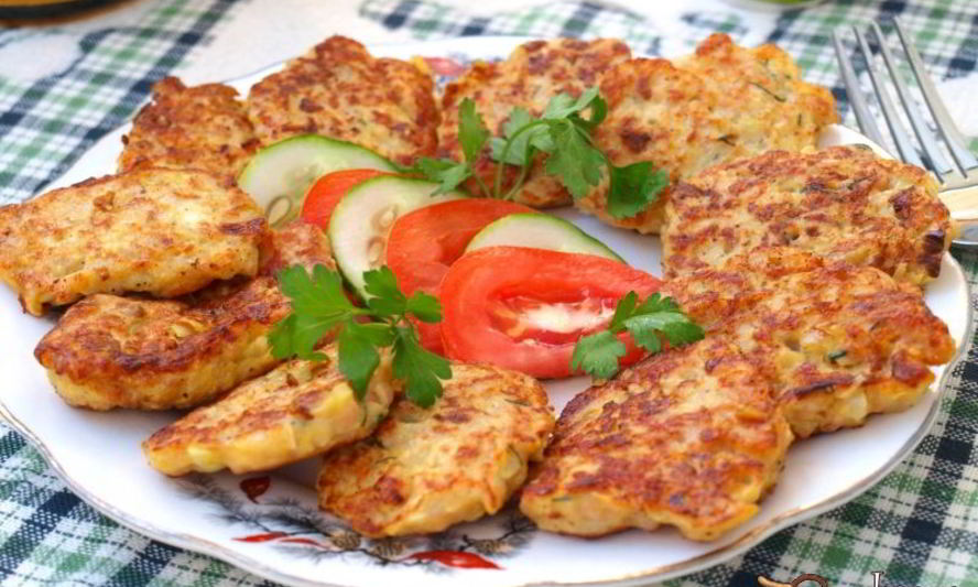 Рецепт кабачковых оладий с индюшиным фаршем