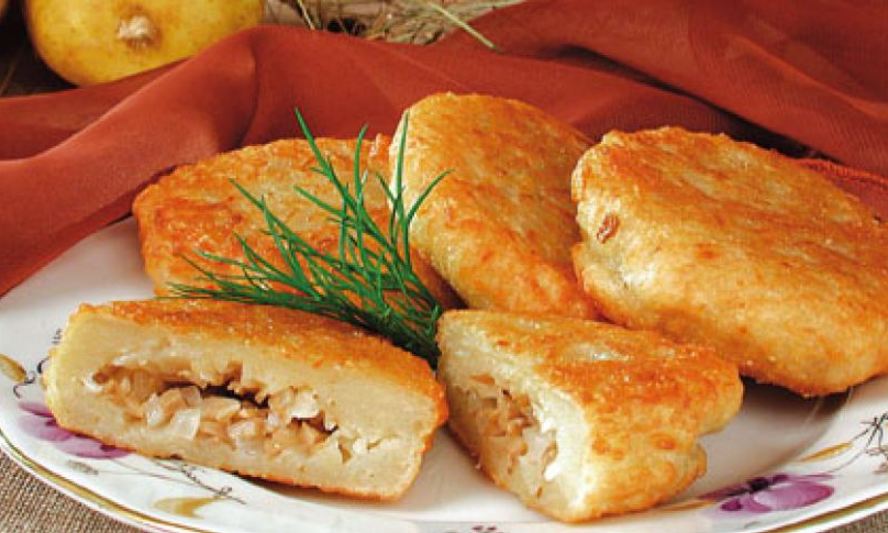 Рецепт картофельных оладий с грибами