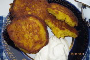 Кукурузные оладушки с тыквой