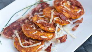 Несладкие оладьи из тыквы с сыром