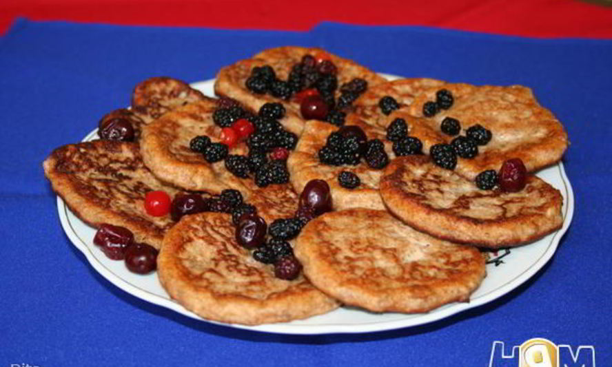 Рецепт низкокалорийных оладий с пшеничными отрубями