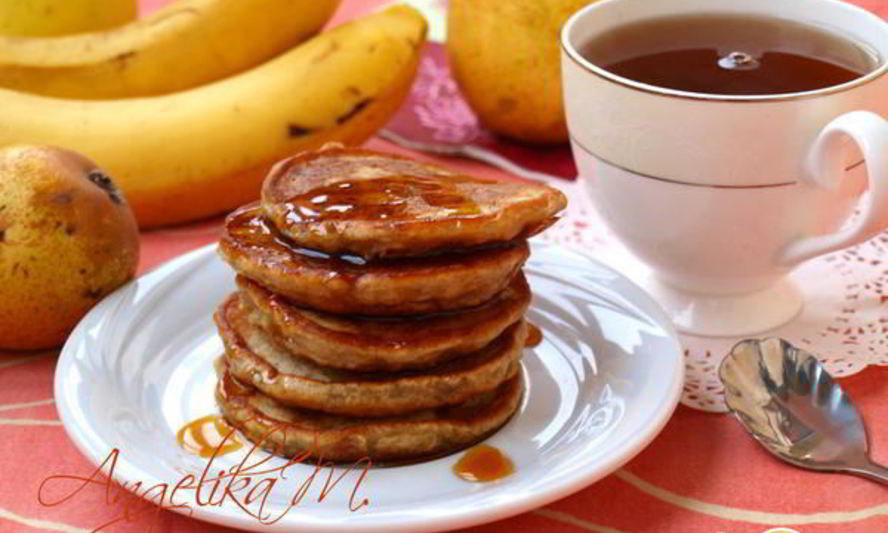 Рецепт оладий из груш и банана