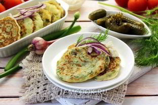 Оладьи из кабачков на простокваше