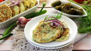 Оладьи из кабачков на простокваше