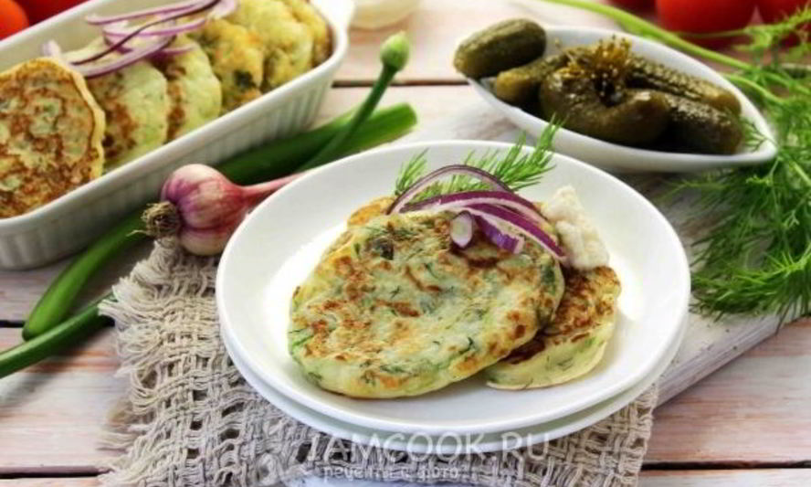 Рецепт оладий из кабачков на простокваше