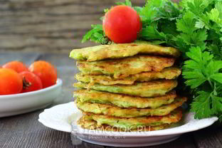 Оладьи из кабачков с чесноком