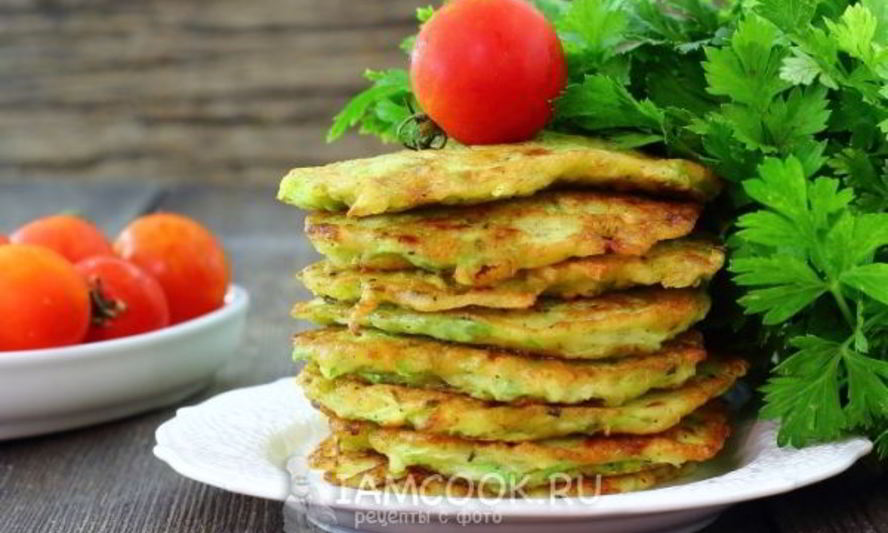 Рецепт оладий из кабачков с чесноком