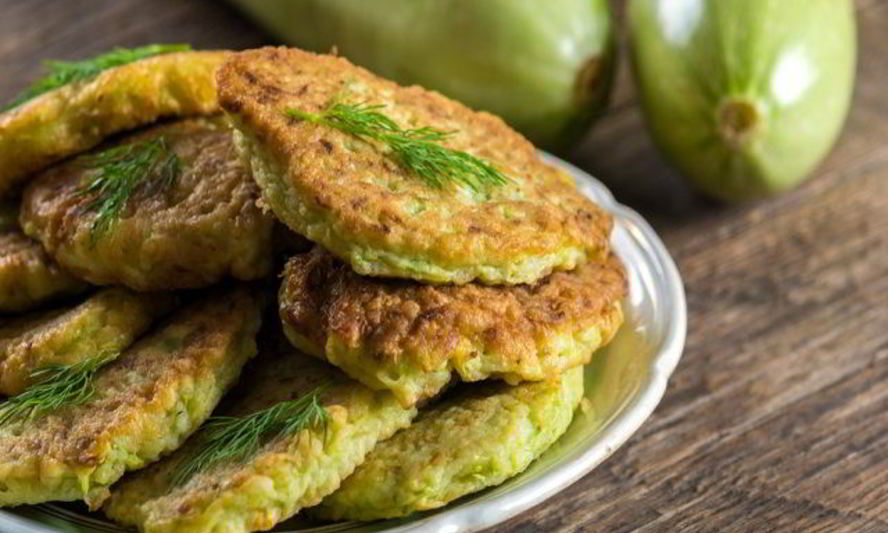 Рецепт оладий из кабачков с хлопьями