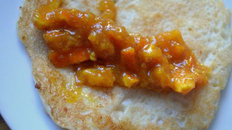 оладьи из кабачков с мандариновым джемом