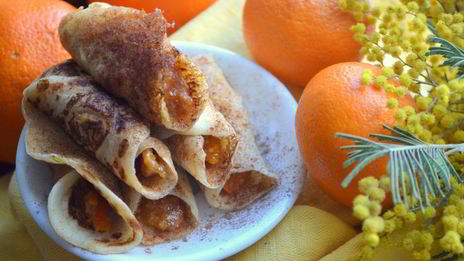 оладьи из кабачков с мандариновым джемом