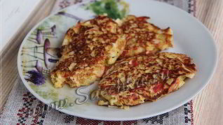 Оладьи из крабовых палочек