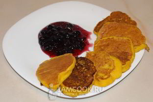 Оладьи из вареной тыквы