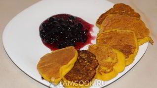 Оладьи из вареной тыквы