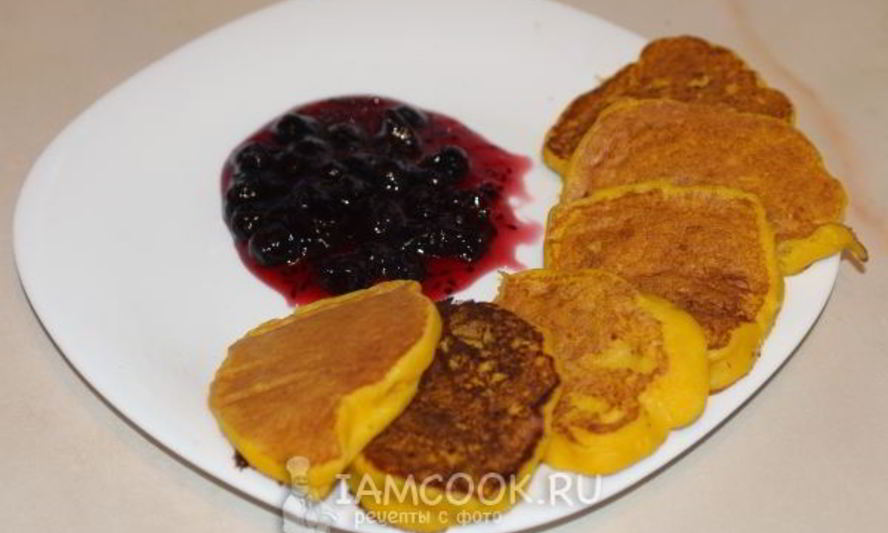 Рецепт оладий из вареной тыквы