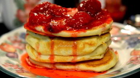 оладьи на греческом ванильном йогурте