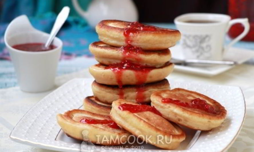 Рецепт оладий на кефире и сметане