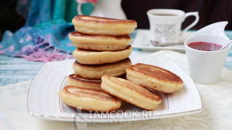 оладьи на кефире и сметане