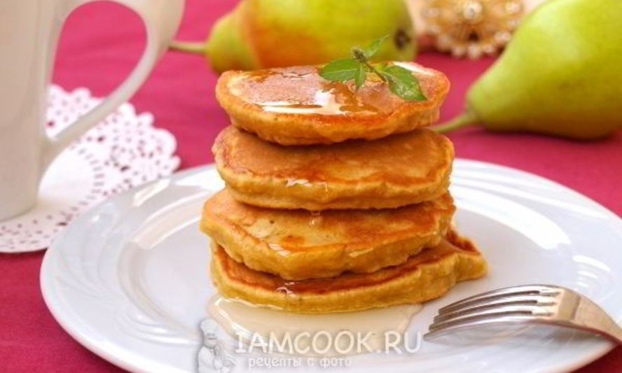 Рецепт оладий с грушами