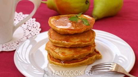 оладьи с грушами