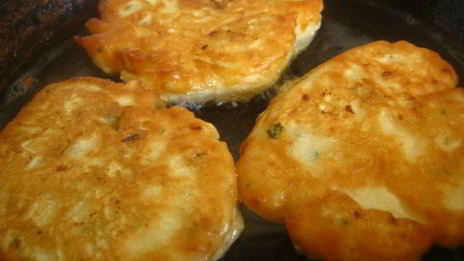 оладьи с луком