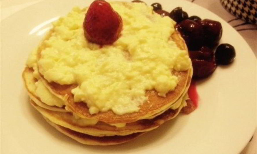 Рецепт овсяных оладий без муки с заварным кремом