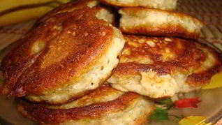 Постные банановые оладьи