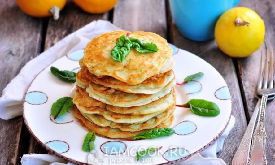 Рецепт постных оладий из кабачков