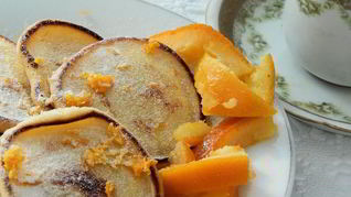 Постные оладьи на апельсиновом соке