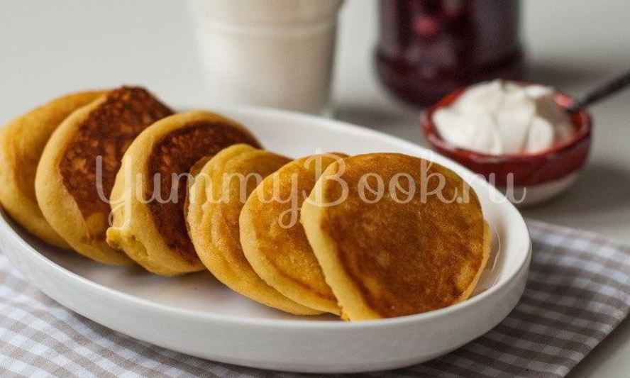Рецепт пышных оладий без яиц