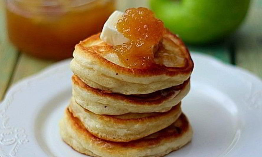 Рецепт пышных оладий на кефире