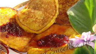 Тыквенные оладьи с овсяными хлопьями