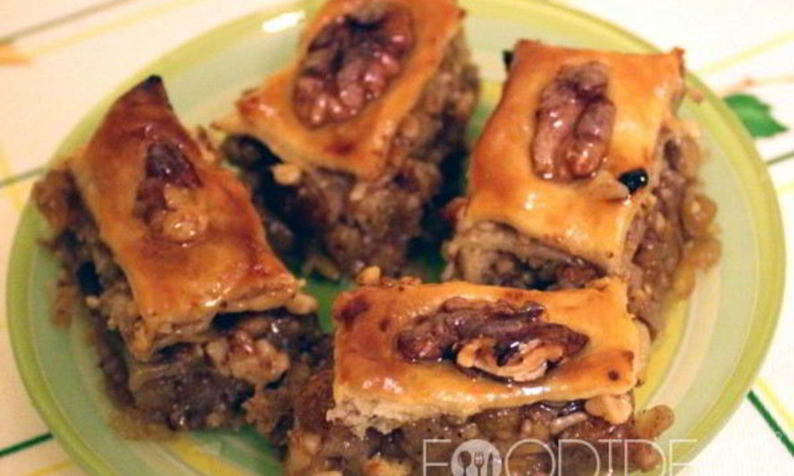 Рецепт пахлавы из слоеного теста