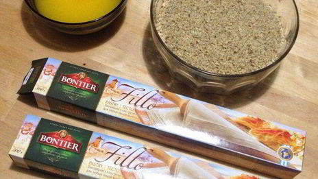 пахлава с грецкими орехами из теста фило